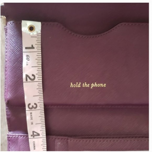 Kate Spade Hold The Phone Wristlet Wallet clutch plum purple *please read* - Picture 3 of 16